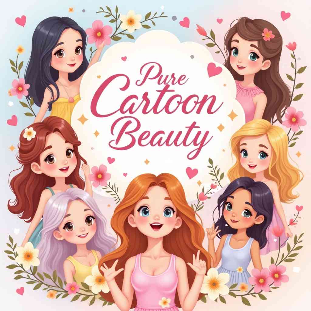 Pure cartoon beauty vector design